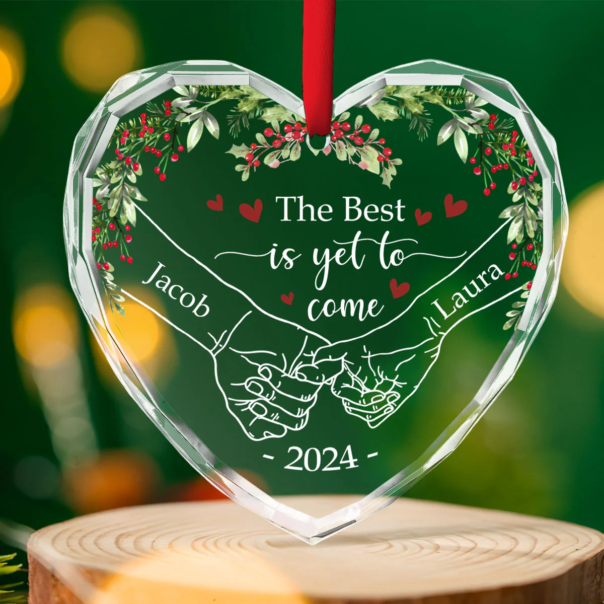 The Best Is Yet To Come - Personalized Custom Glass Ornament - Image 4
