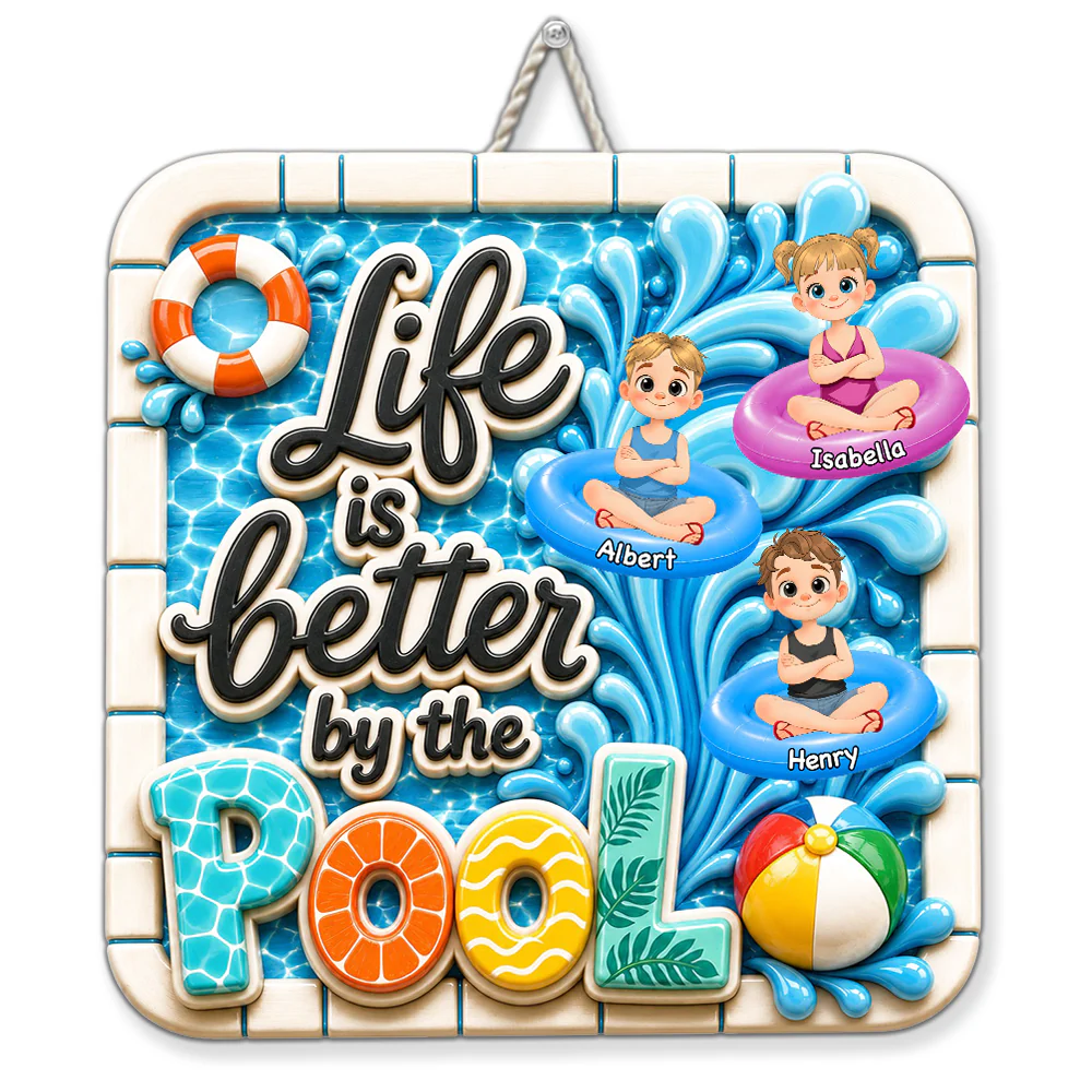The Best Life Is Here - Personalized Custom 3D Effect Wood Sign