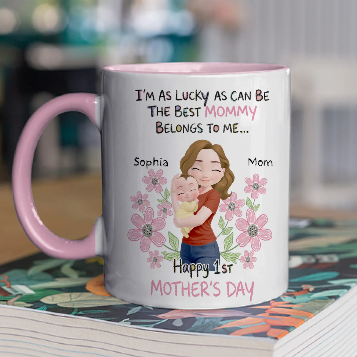 The Best Mommy Is Mine - Personalized Custom Accent Mug - Image 2