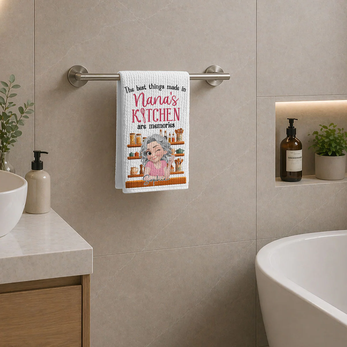 The Best Things Made In Mom Kitchen - Personalized Custom Kitchen Towel - Image 6