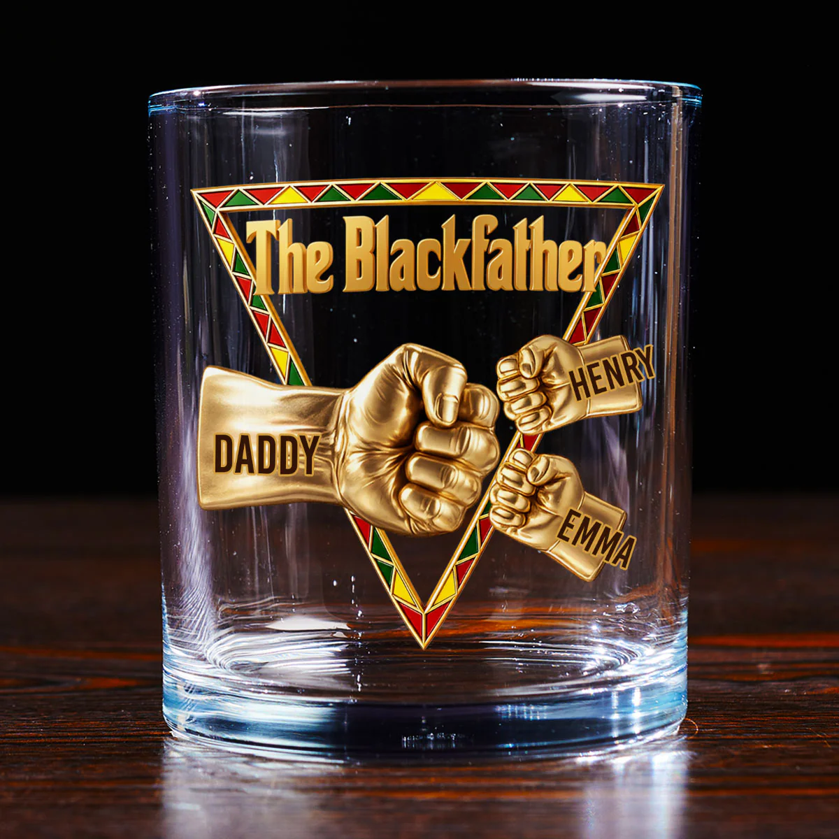The Blackfather Gold - Personalized Custom Whiskey Glass - Image 3