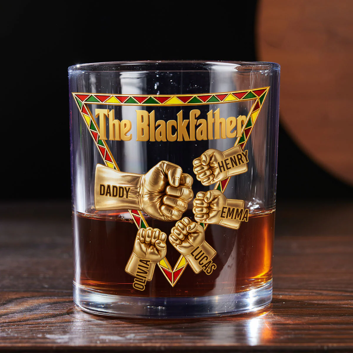 The Blackfather Gold - Personalized Custom Whiskey Glass - Image 4