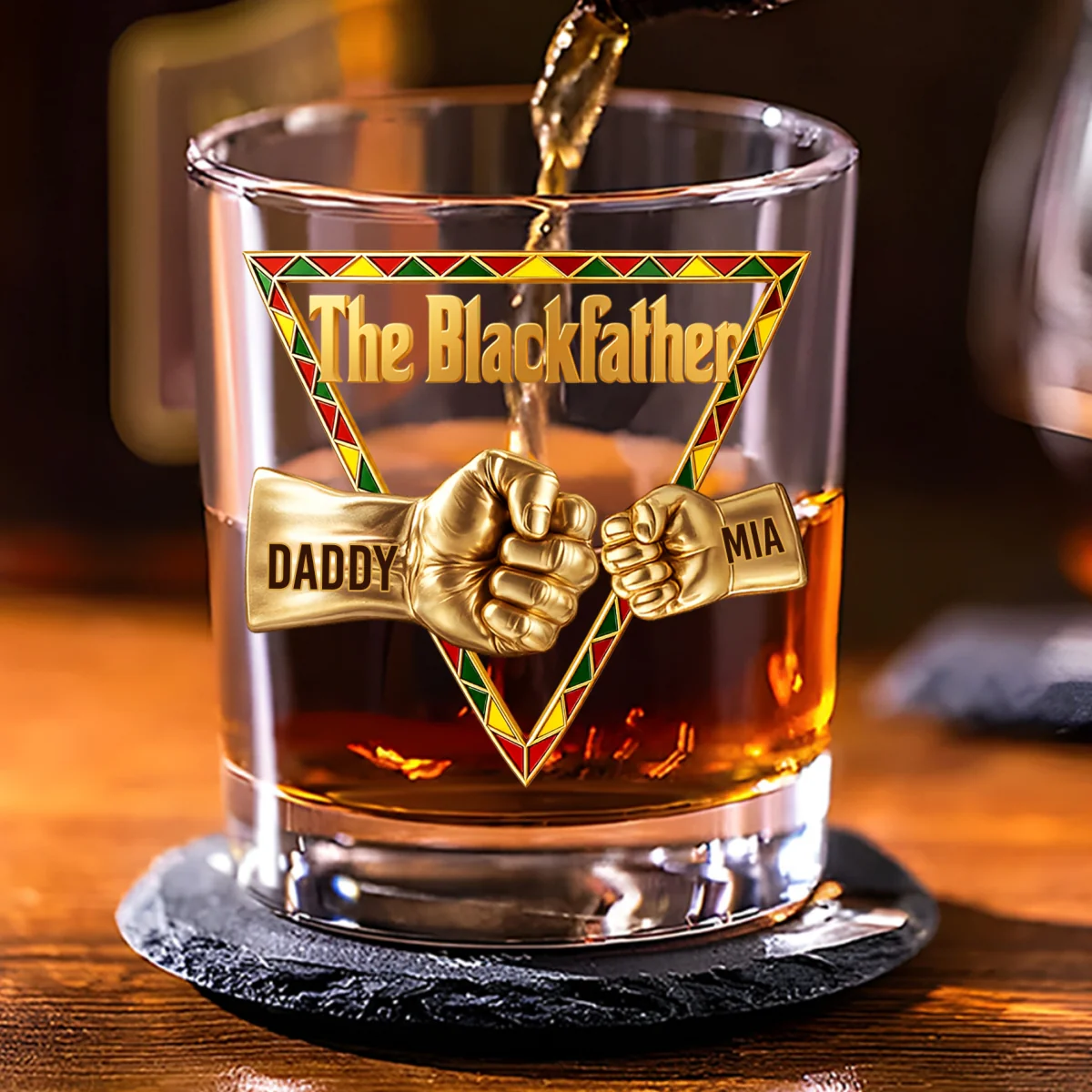 The Blackfather Gold - Personalized Custom Whiskey Glass - Image 7