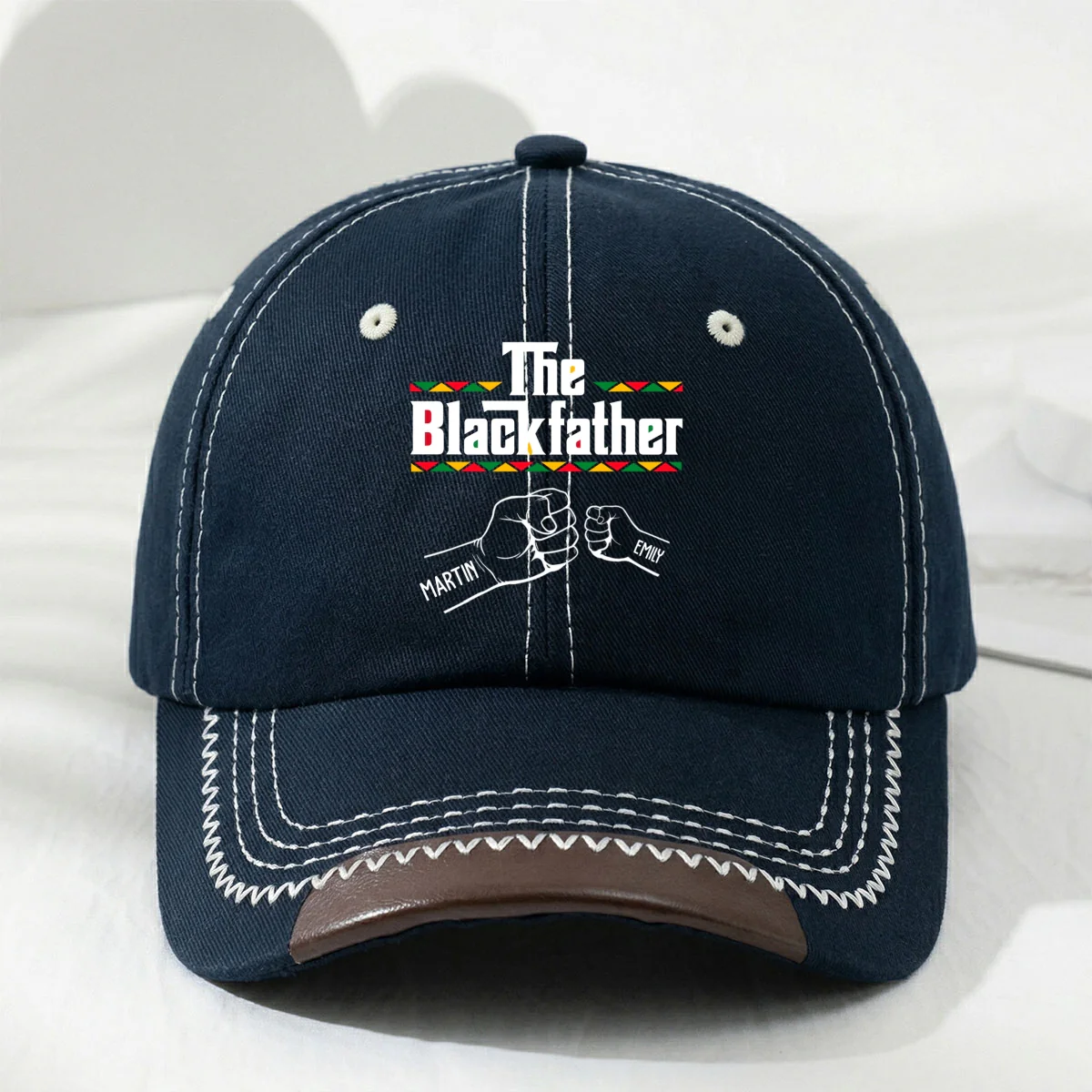 The Blackfather - Personalized Custom Vintage Soft Baseball Cap - Image 10