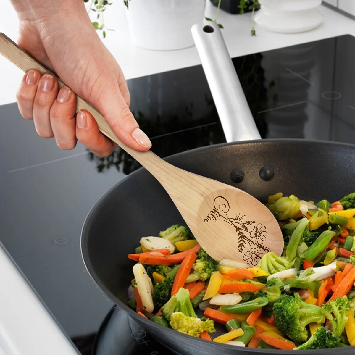The Bloom Recipe - Personalized Custom Engraved Wooden Spoon - Image 4