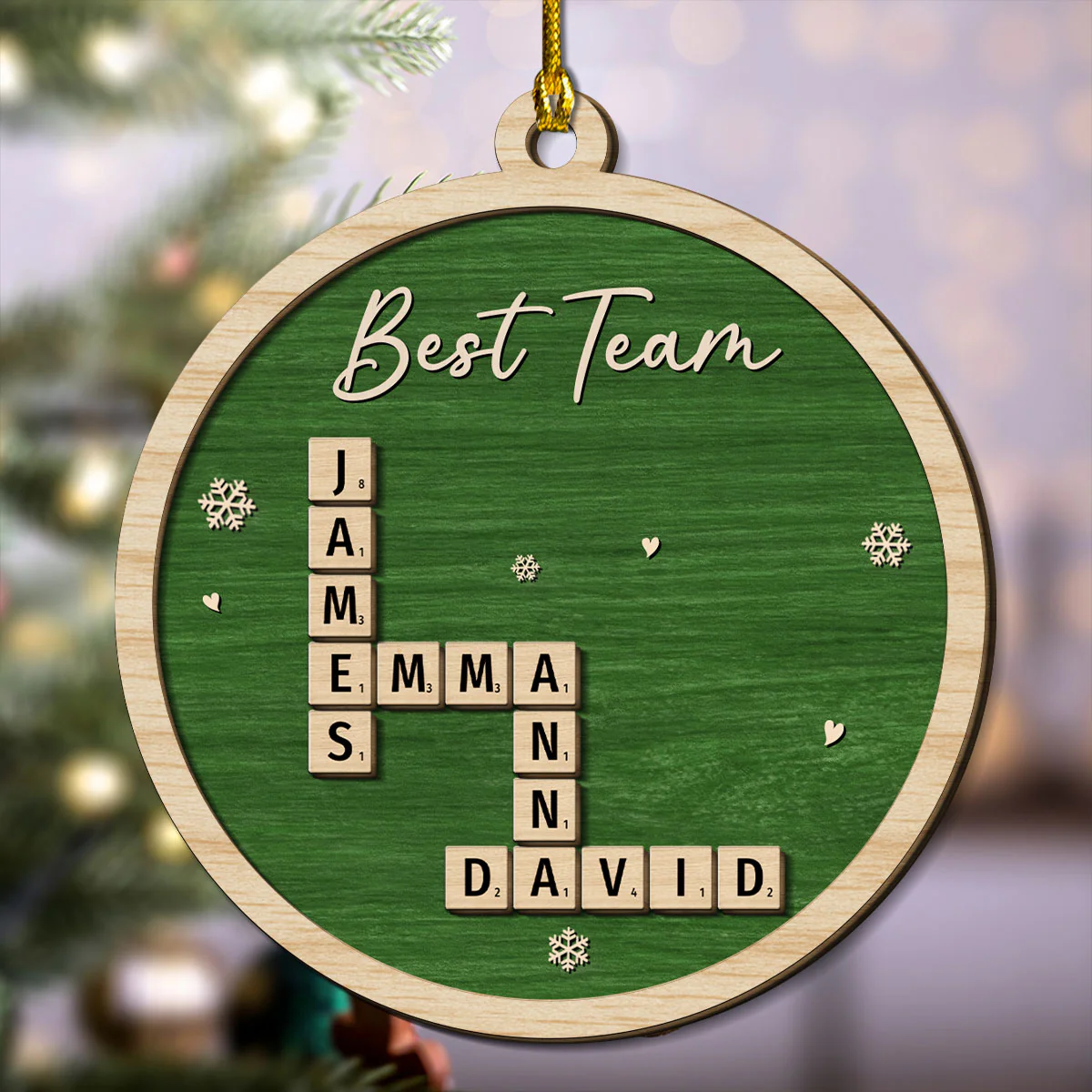 The Bonds We Share - Personalized Custom Freeshape 2-layered Wood Ornament - Image 4