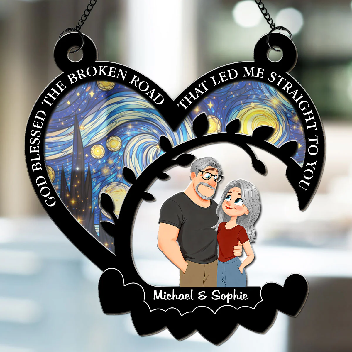 The Broken Road - Personalized Custom Suncatcher - Image 3