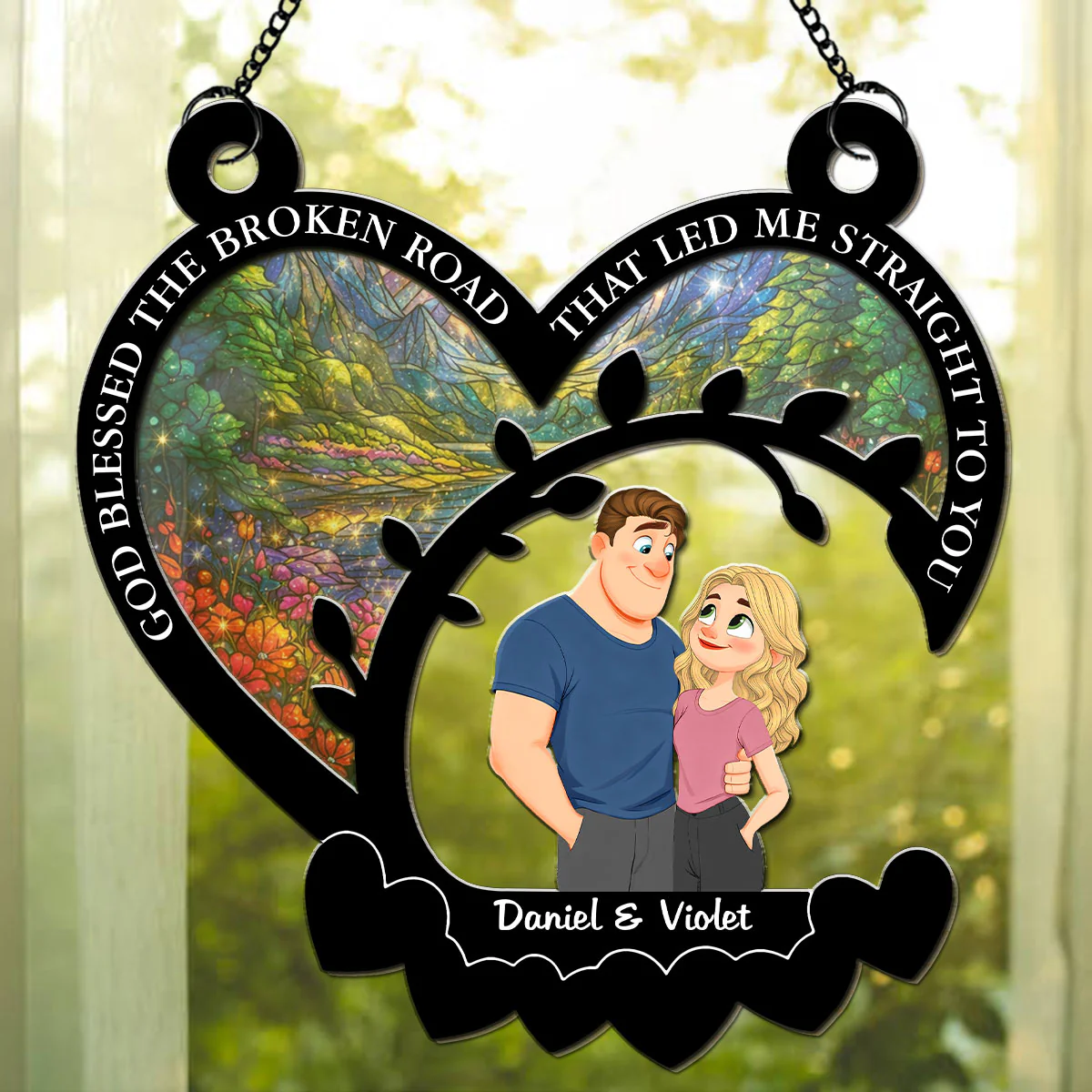 The Broken Road - Personalized Custom Suncatcher - Image 4
