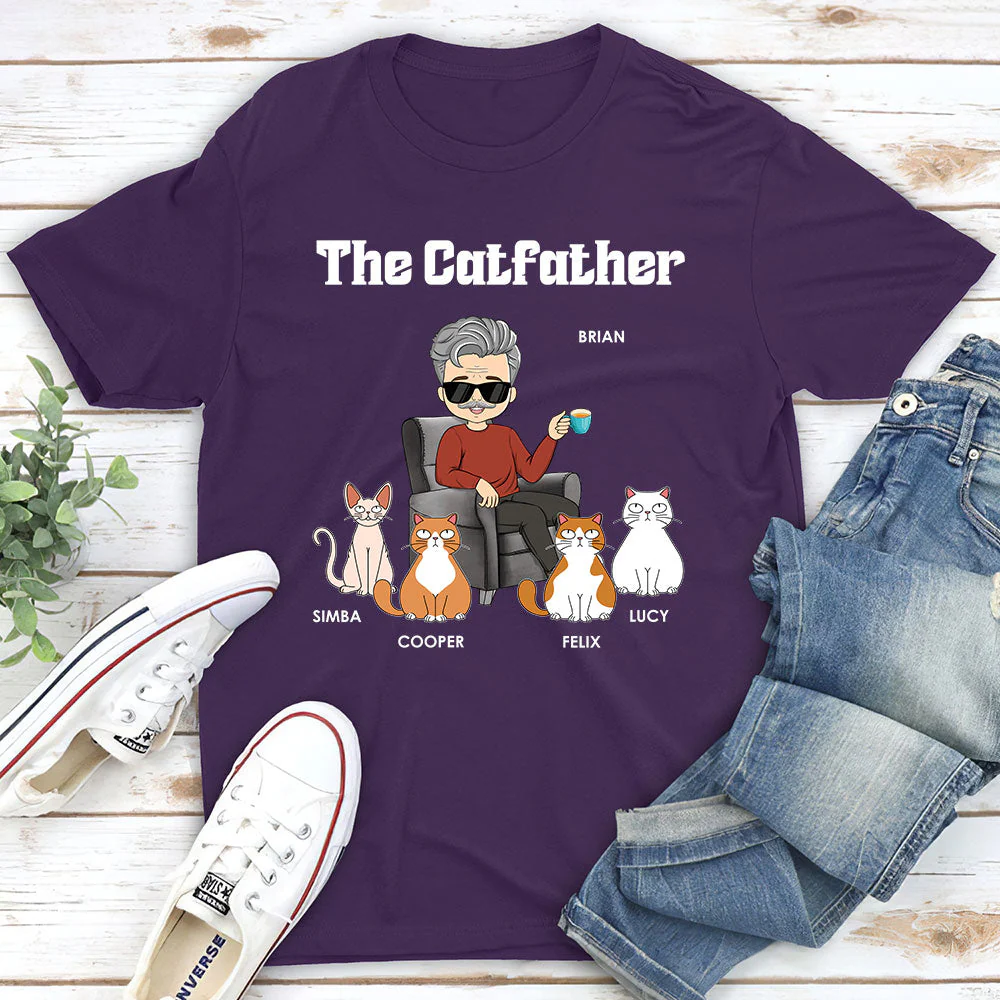 The Catfather - Personalized Custom Unisex T-shirt - Image 3
