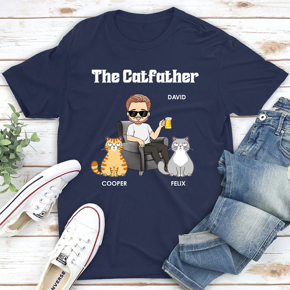 The Catfather - Personalized Custom Unisex T-shirt - Image 5