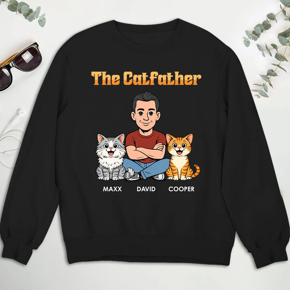 The Catfather Retro - Personalized Custom Shirt - Image 3