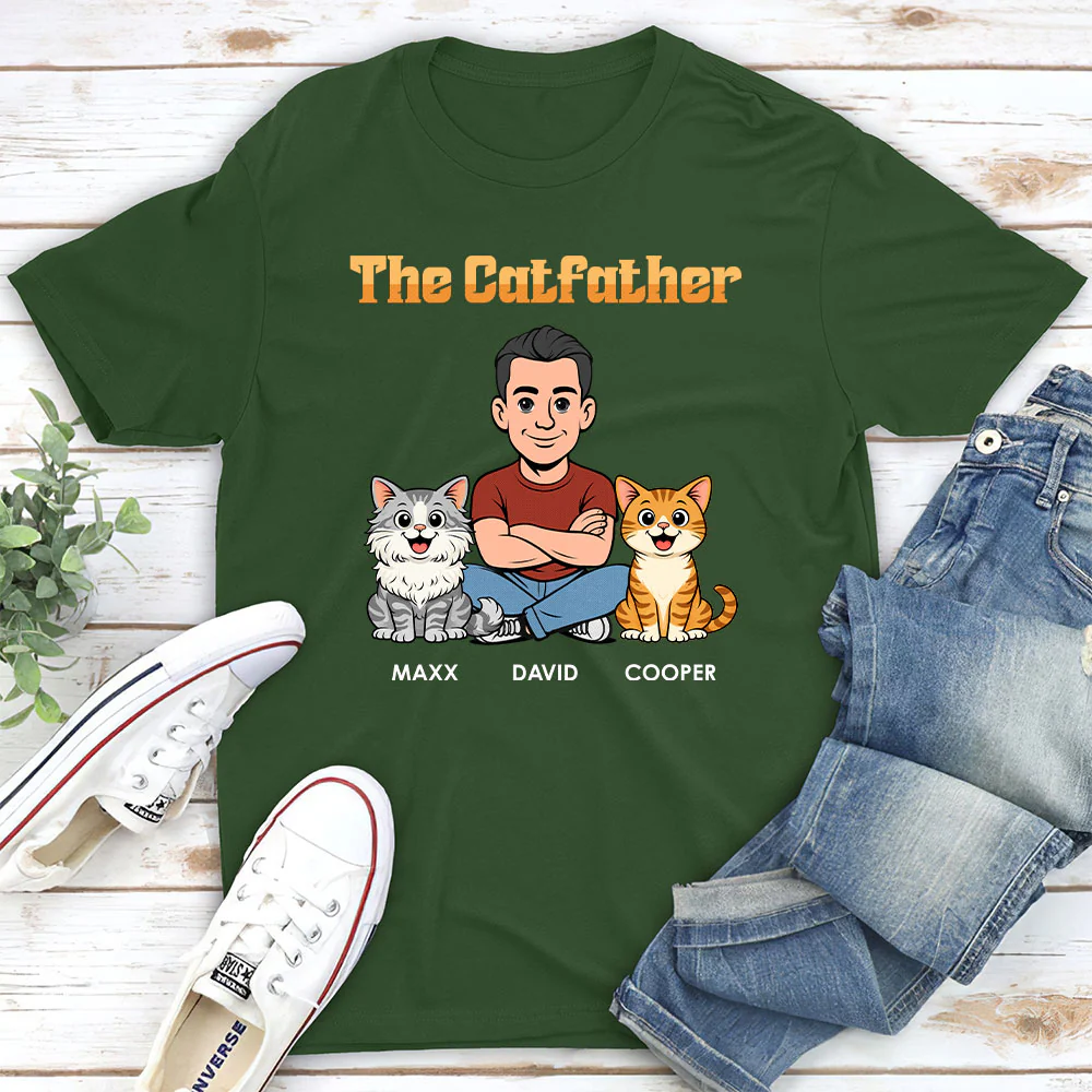 The Catfather Retro - Personalized Custom Shirt - Image 6