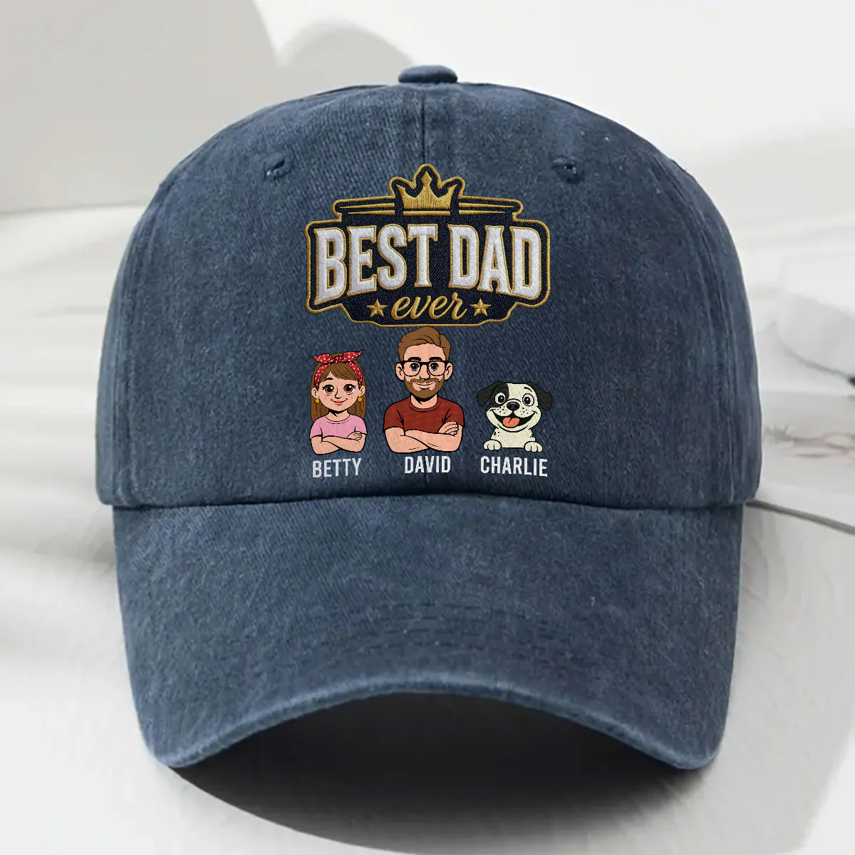 The Cool Parent Of Us - Personalized Custom 3D Effect Vintage Washed Denim Cap