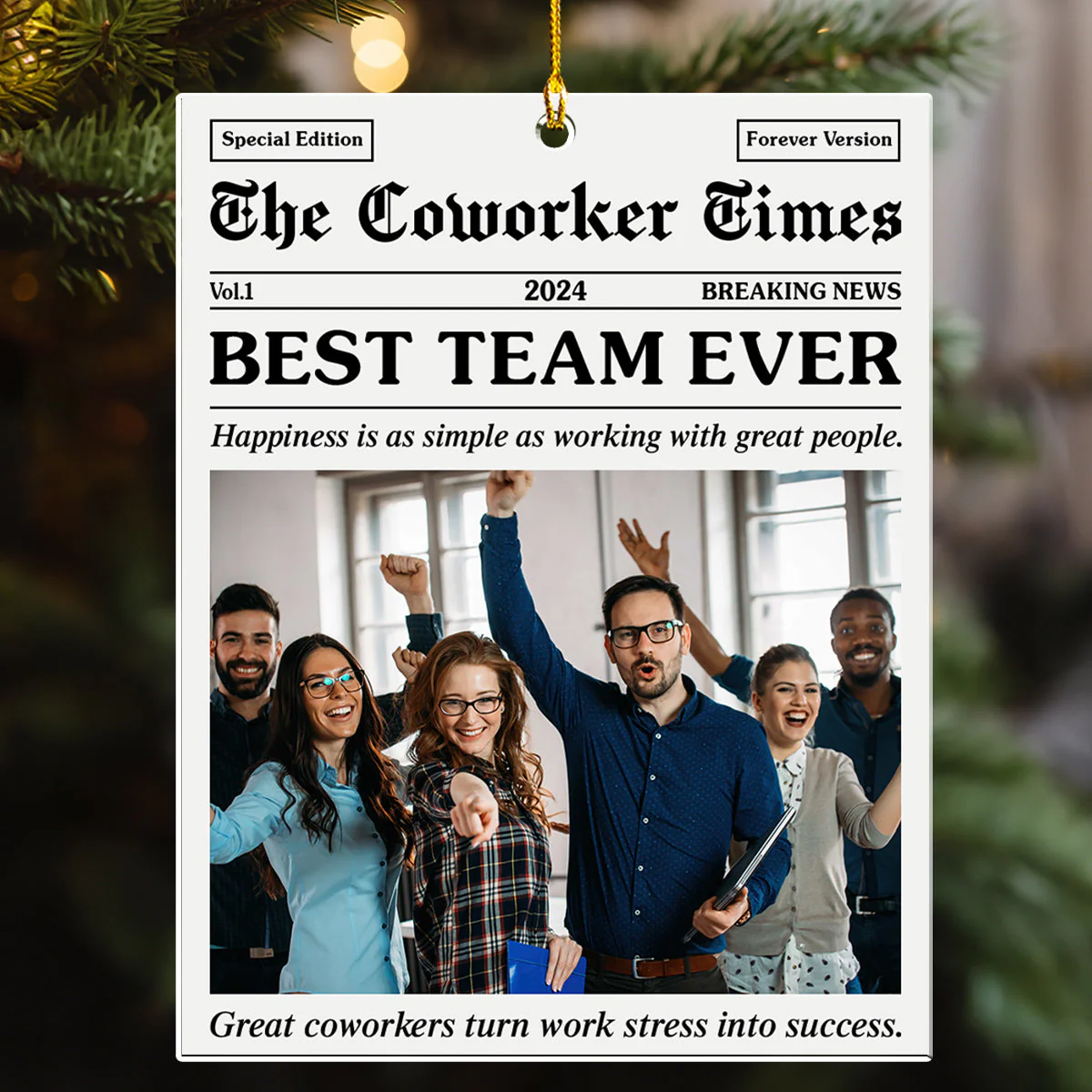 The Coworker Times - Personalized Custom Acrylic Ornament