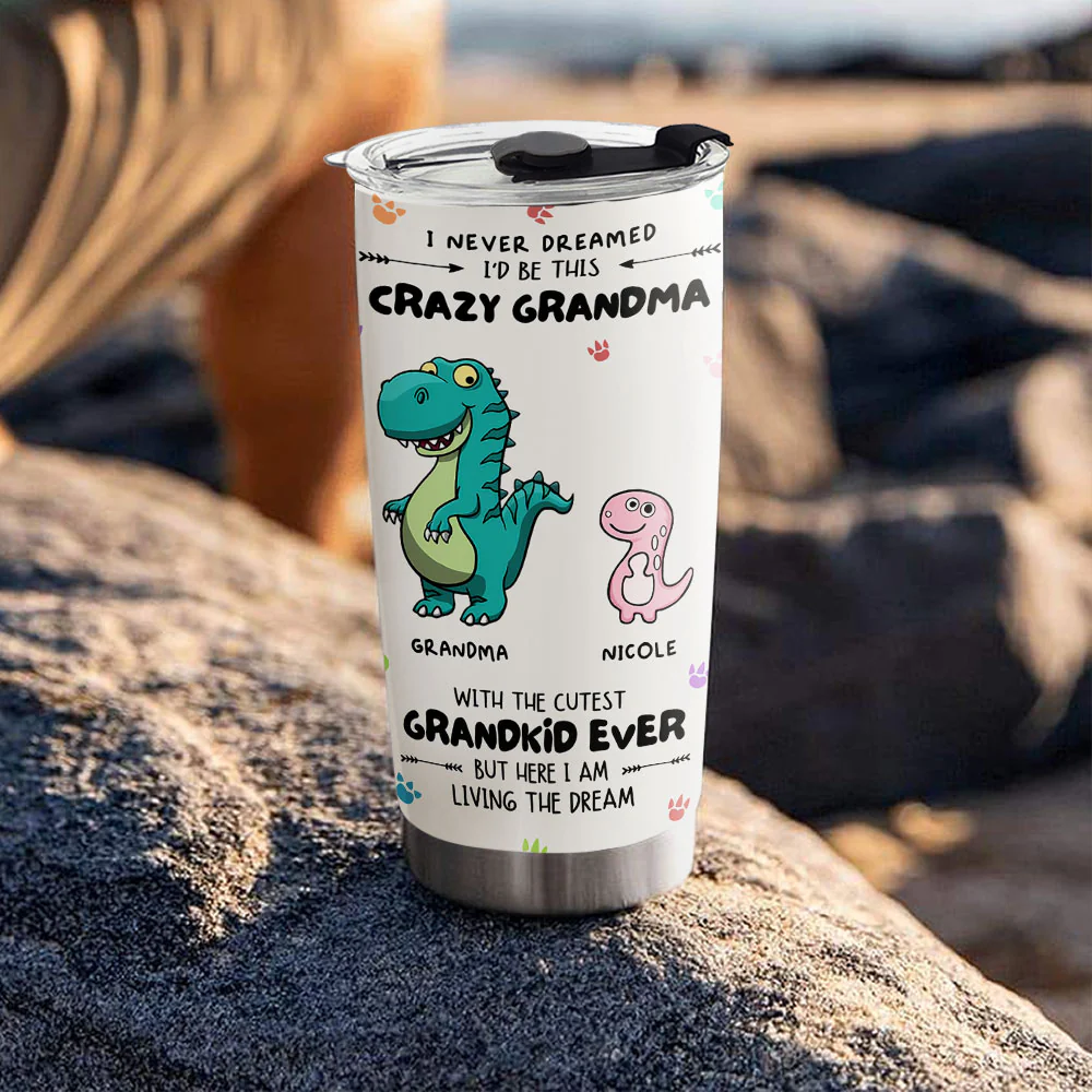 The Cutest Grandkid Ever - Personalized Custom Tumbler - Image 5