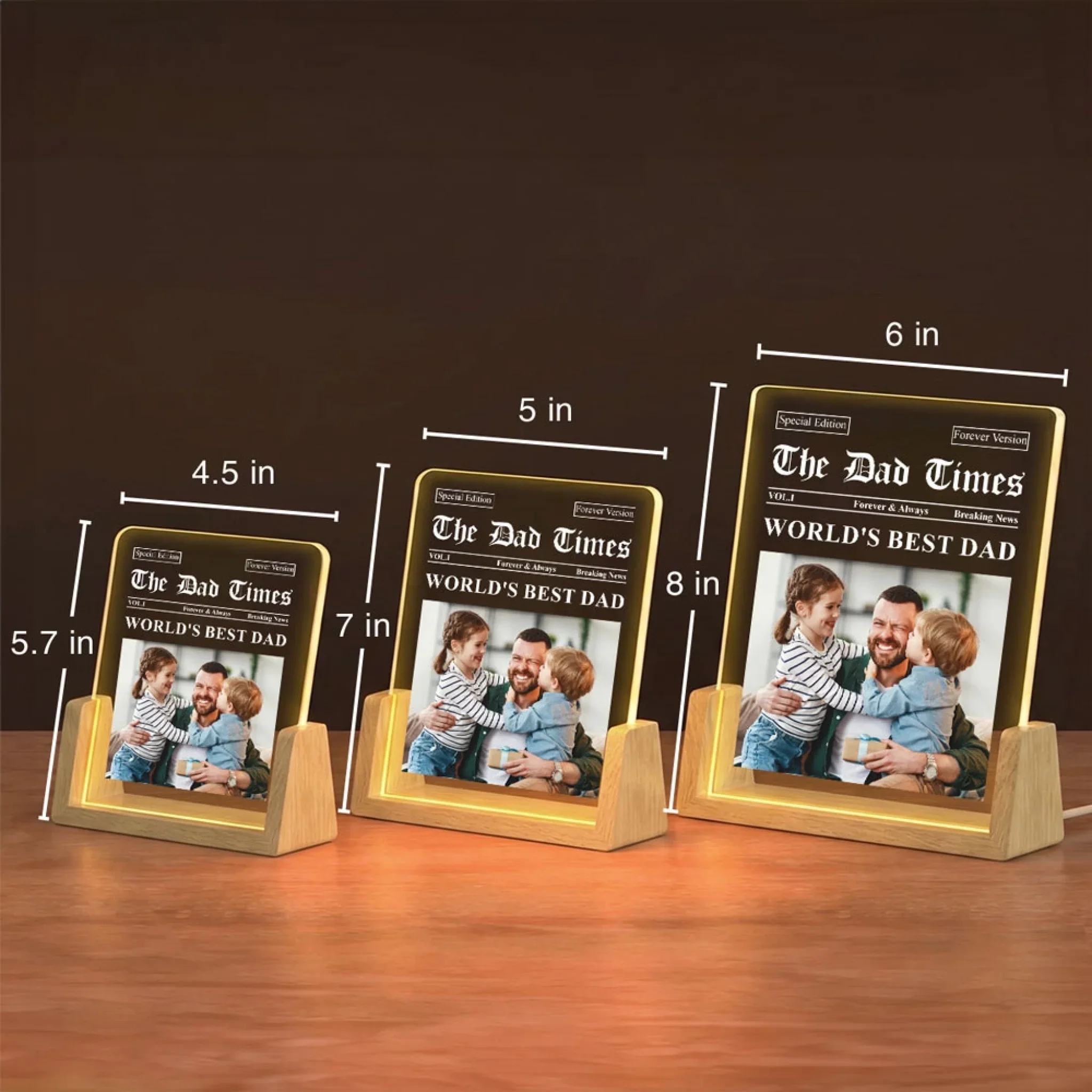 The Dad Times 2 - Personalized Custom Night Light - Image 3