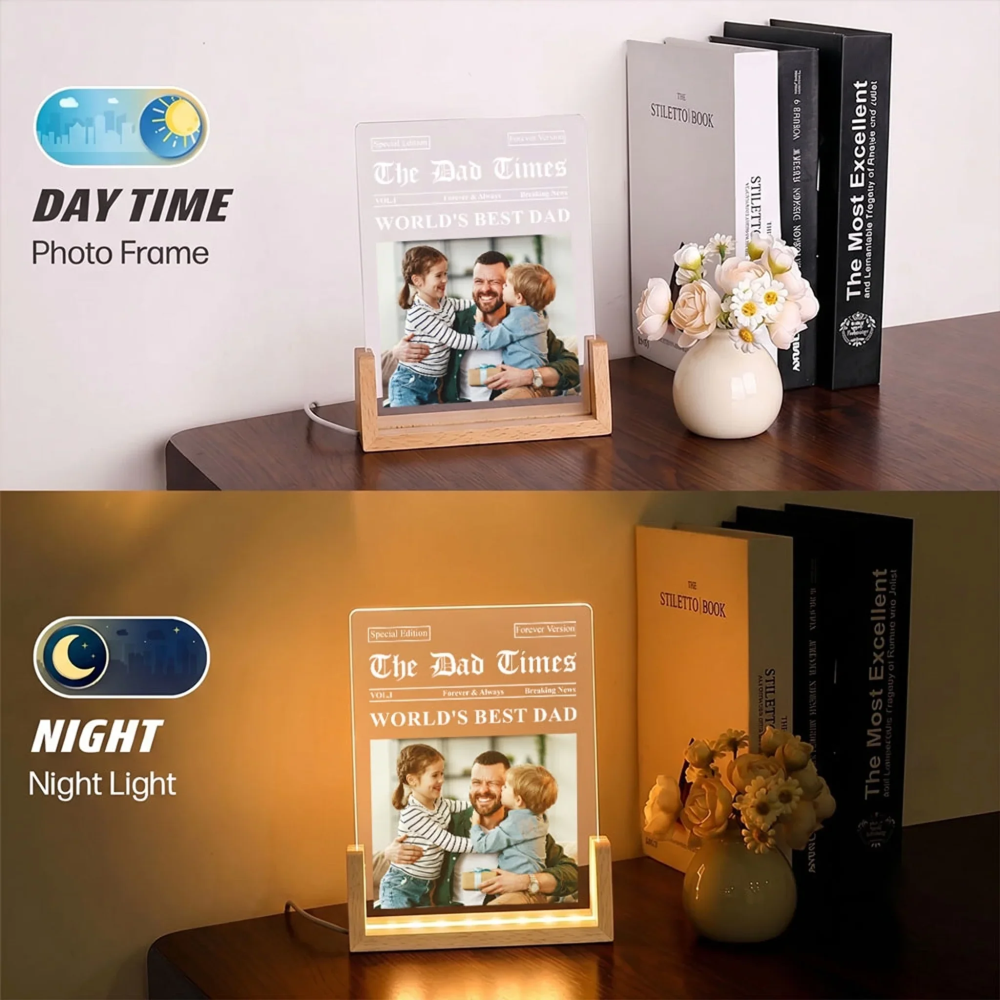 The Dad Times 2 - Personalized Custom Night Light - Image 5