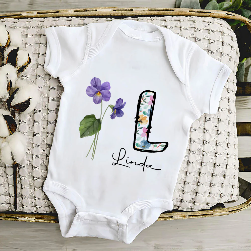 The Day An Angel Came To Me - Personalized Custom Baby Onesie - Image 3
