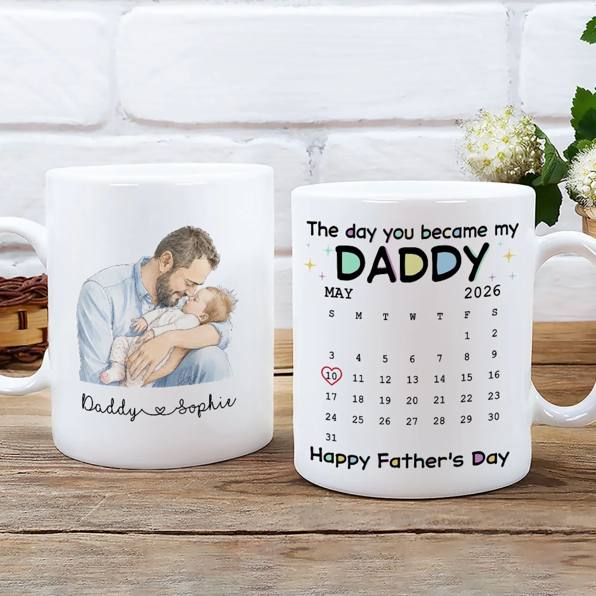 The Day You Become My Daddy - Personalized Custom Coffee Mug - Image 3