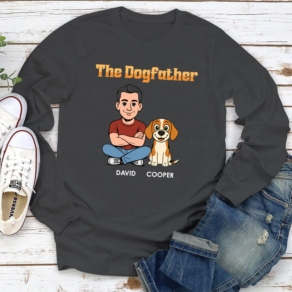 The Dogfather Retro - Personalized Custom Shirt - Image 8