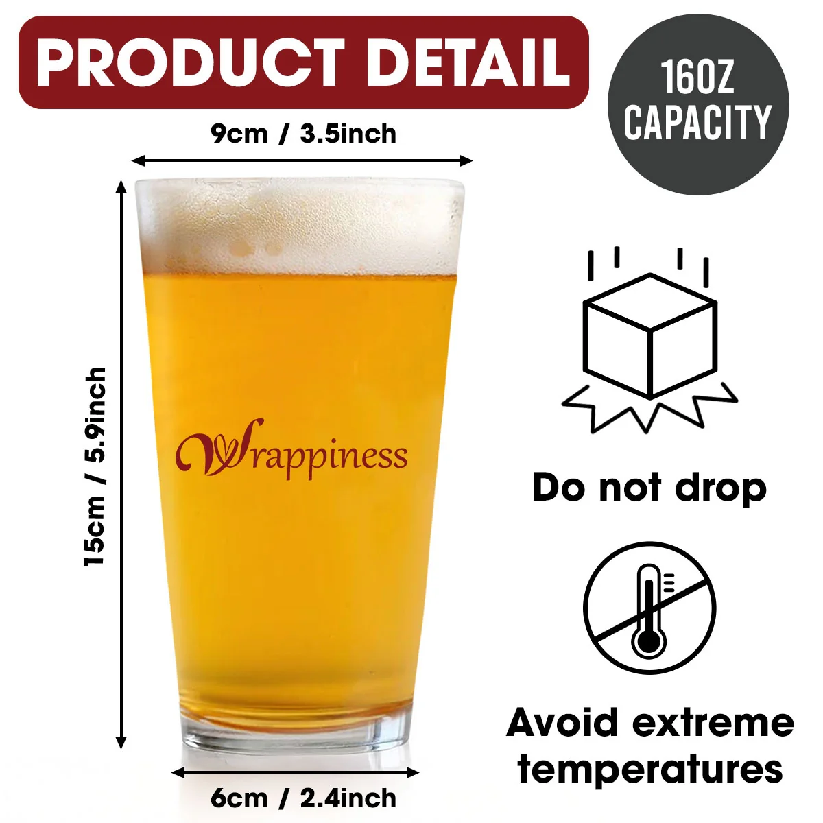 The Drinker The Myth The Legend - Personalized Custom Beer Glass - Image 7