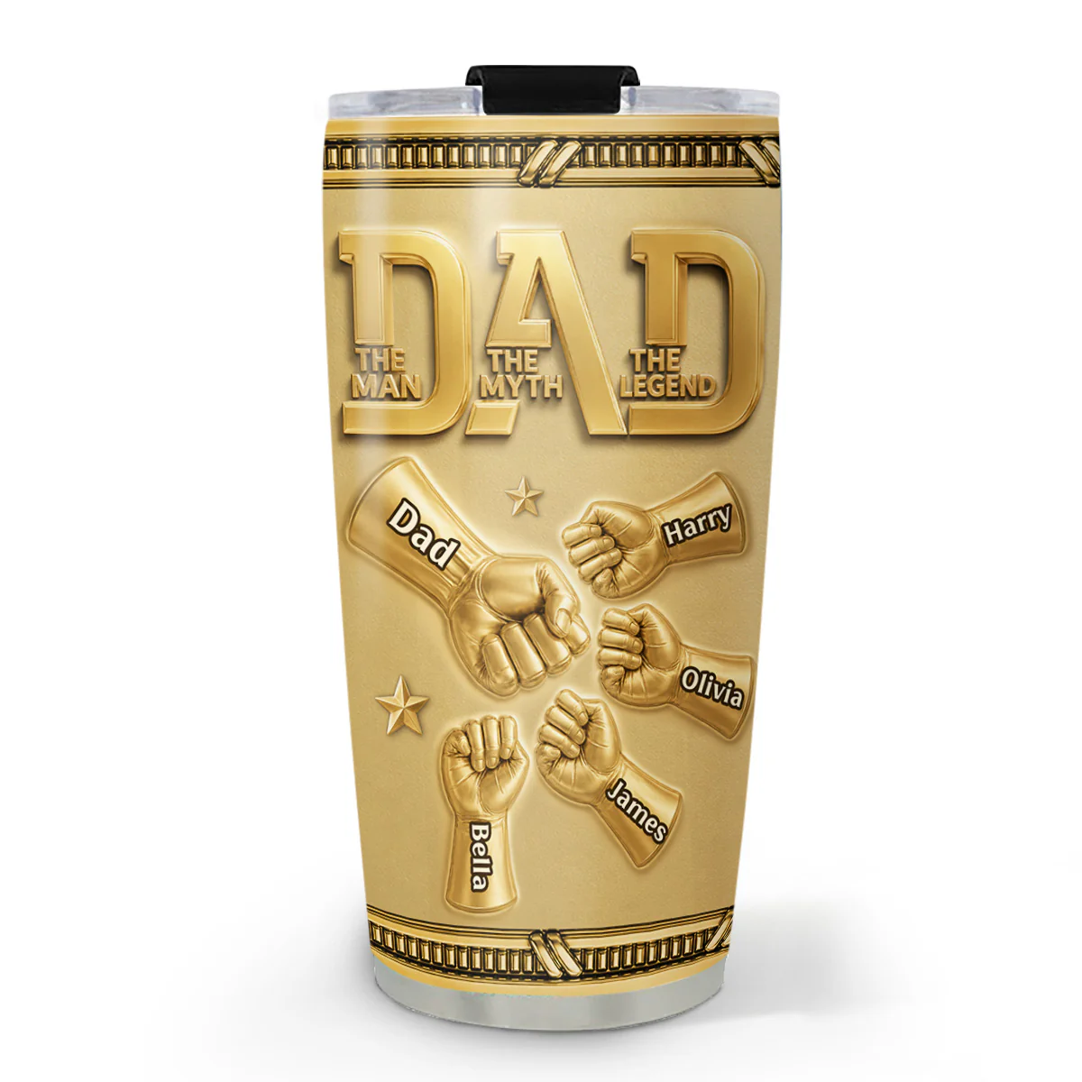 The Family Strength Trophy - Personalized Custom 3D Effect Tumbler