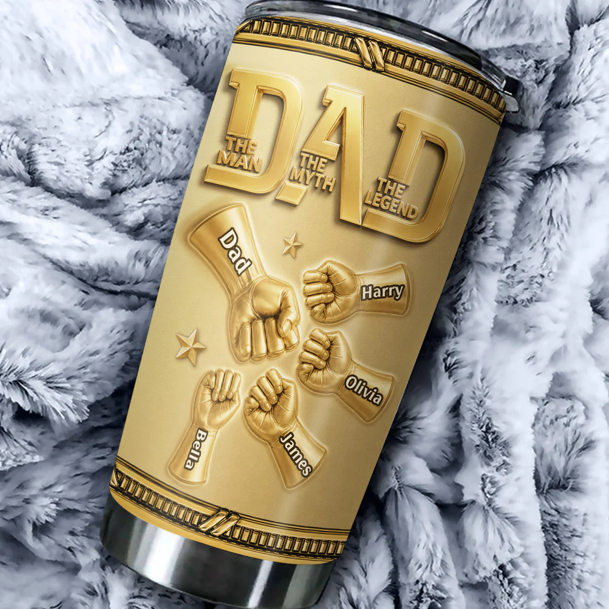 The Family Strength Trophy - Personalized Custom 3D Effect Tumbler - Image 5