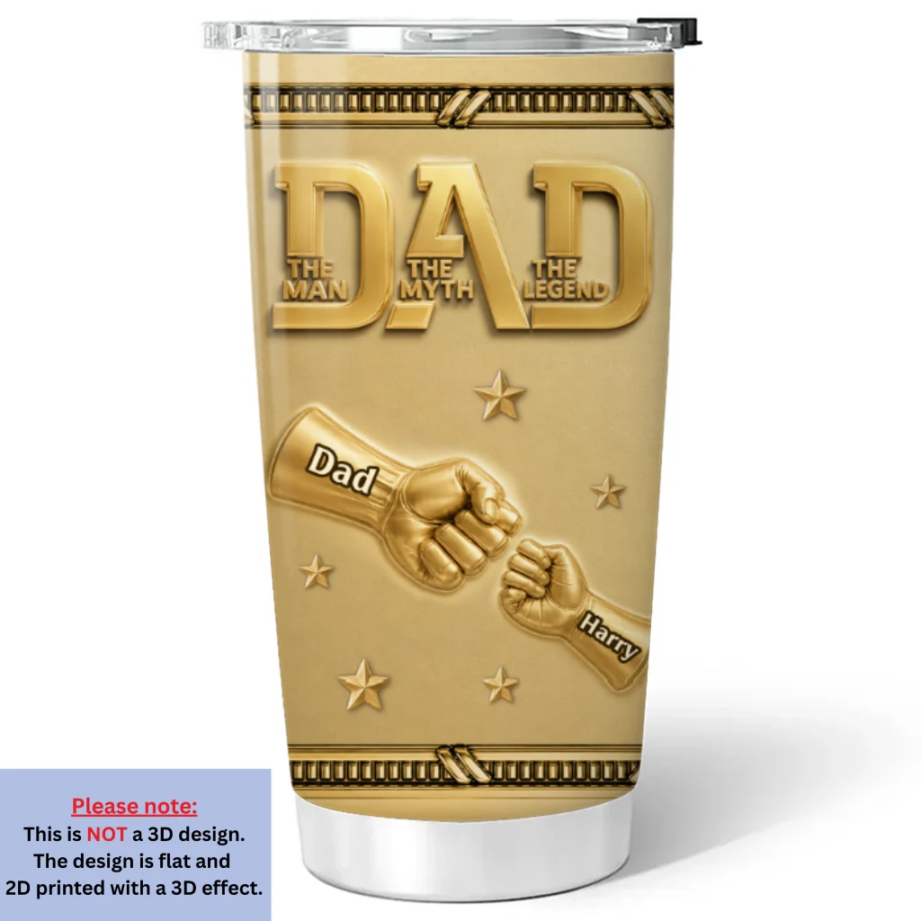 The Family Strength Trophy - Personalized Custom 3D Effect Tumbler - Image 6