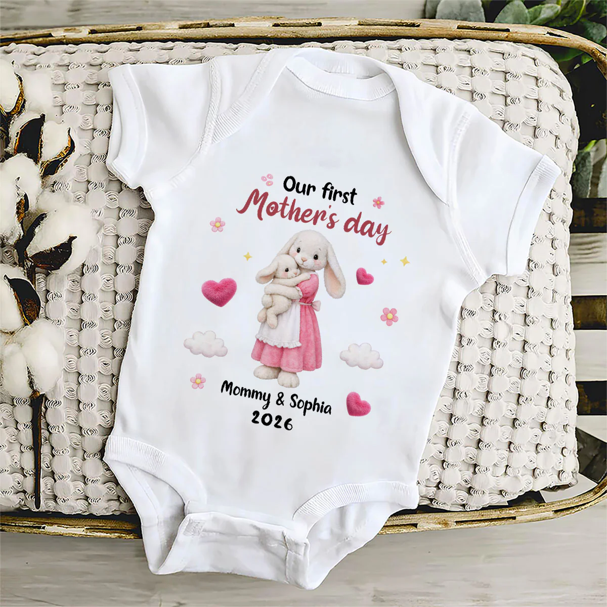 The First Celebration - Personalized Custom Baby Onesie - Image 4