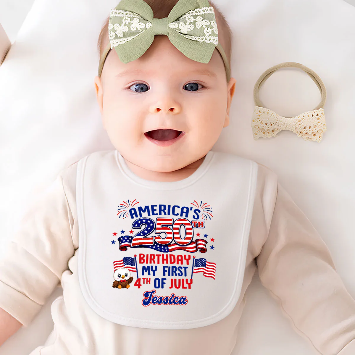The First I Will Remember - Personalized Custom Baby Bib - Image 4