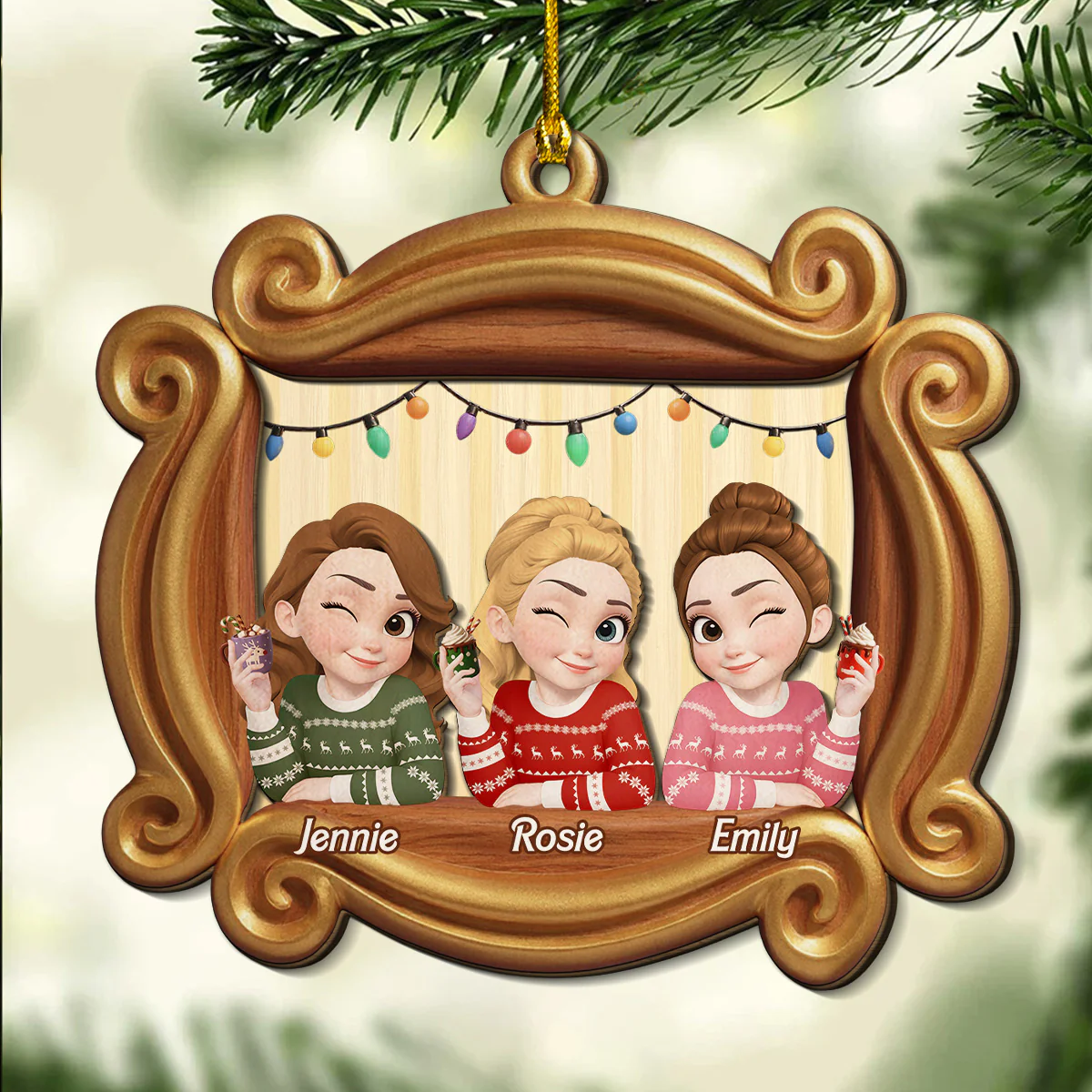 The Forever Collection - Personalized Custom 2-Layered Wood Ornament - Image 4