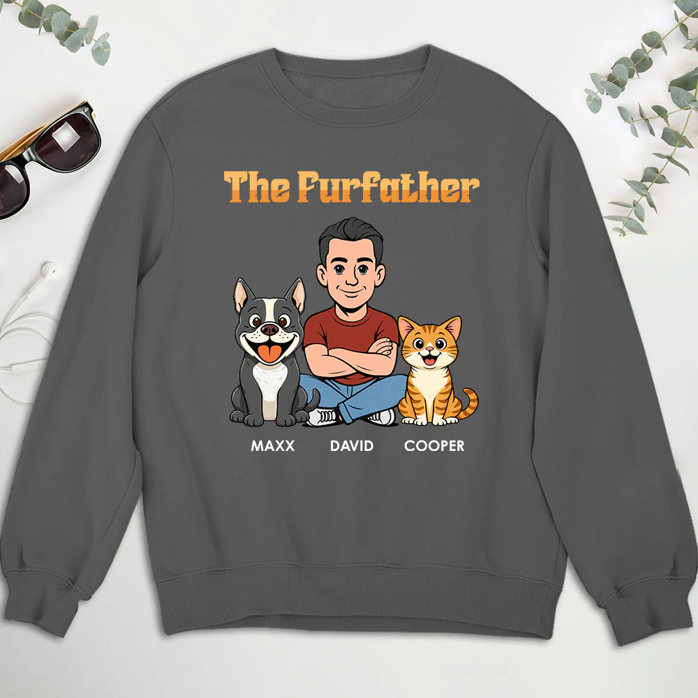 The Furfather Retro - Personalized Custom Shirt - Image 7