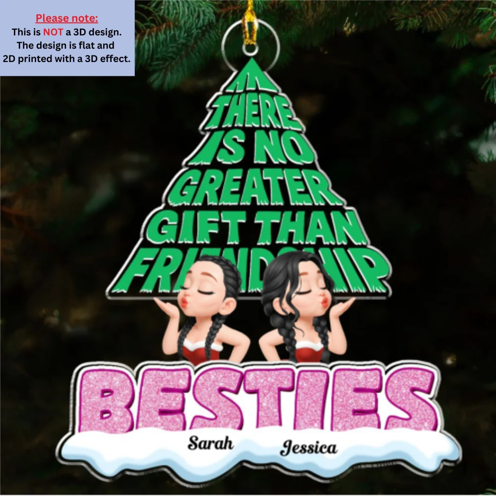 The Gift Of Friendship - Personalized Custom Acrylic Ornament - Image 7