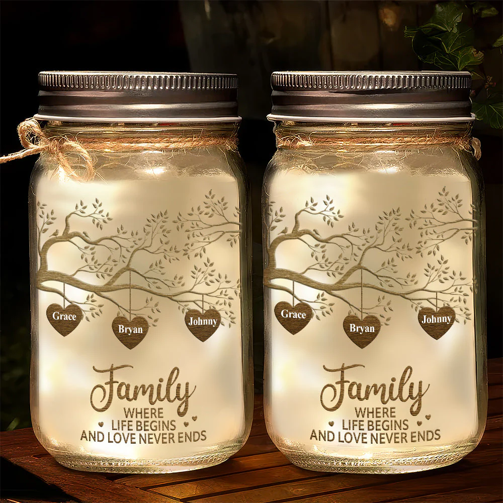 The Greatest Blessing - Personalized Custom Mason Jar Light - Image 2