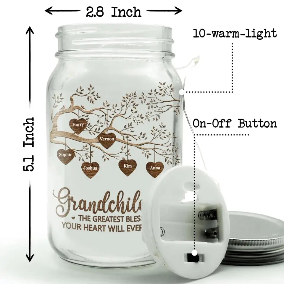 The Greatest Blessing - Personalized Custom Mason Jar Light - Image 5
