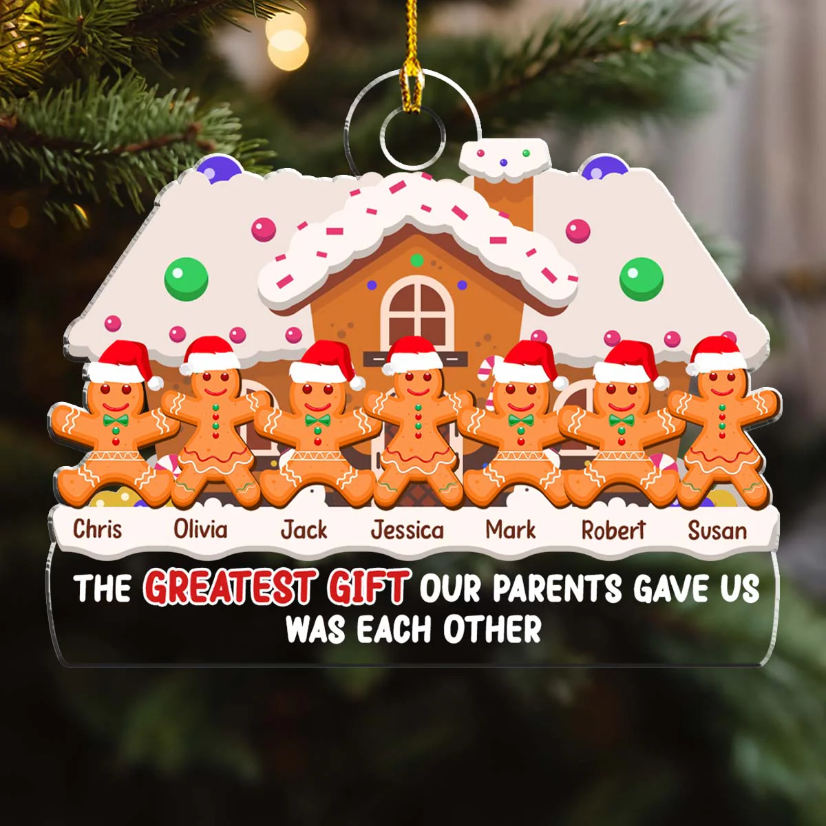 The Greatest Gift Of Christmas - Personalized Custom Acrylic Ornament - Image 3