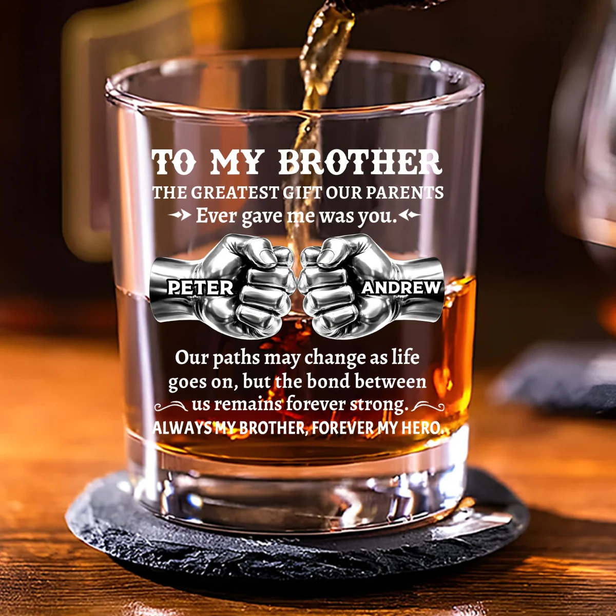 The Greatest Gift - Personalized Custom Whiskey Glass - Image 6