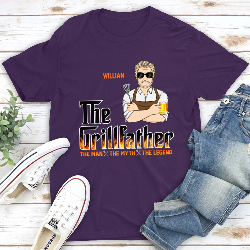 The Grillfather - Personalized Custom Shirt - Image 3