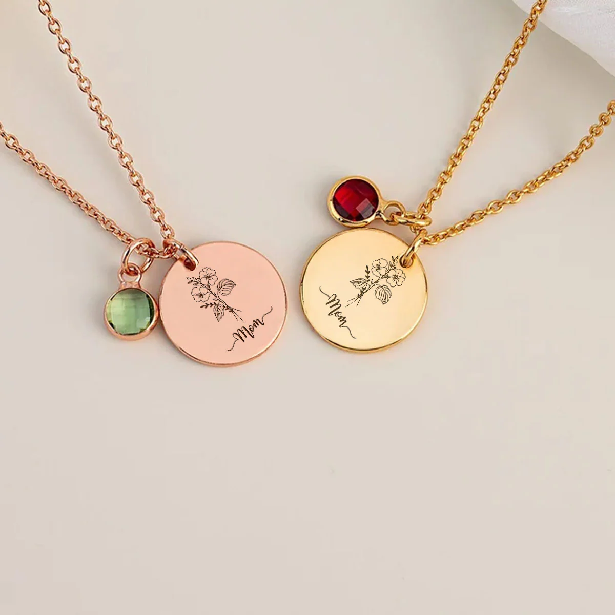 The Heart Of Family - Personalized Custom Birthstone Necklace With Message Card - Image 5