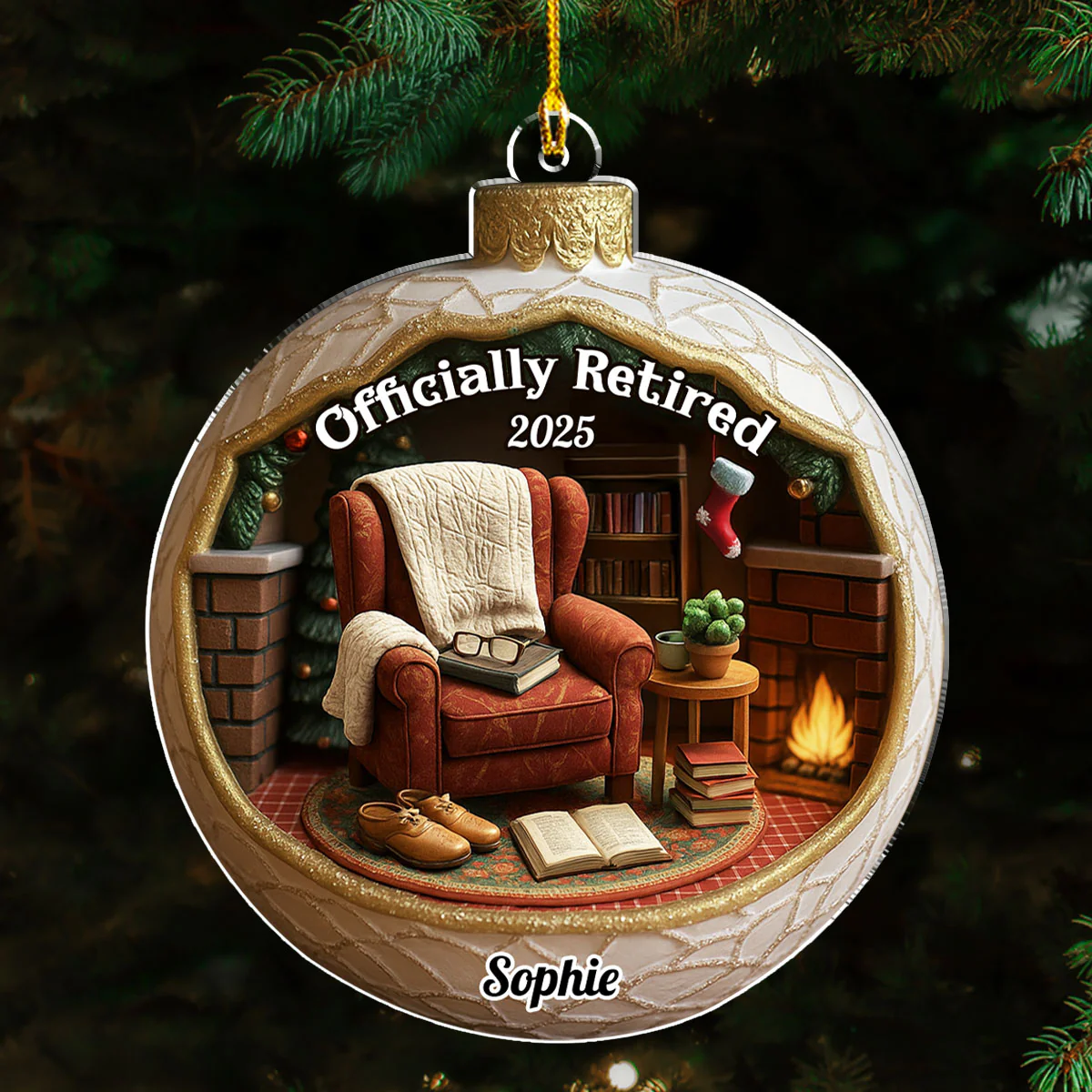 The Legend Has Retired - Personalized Custom 3D Effect Acrylic Ornament