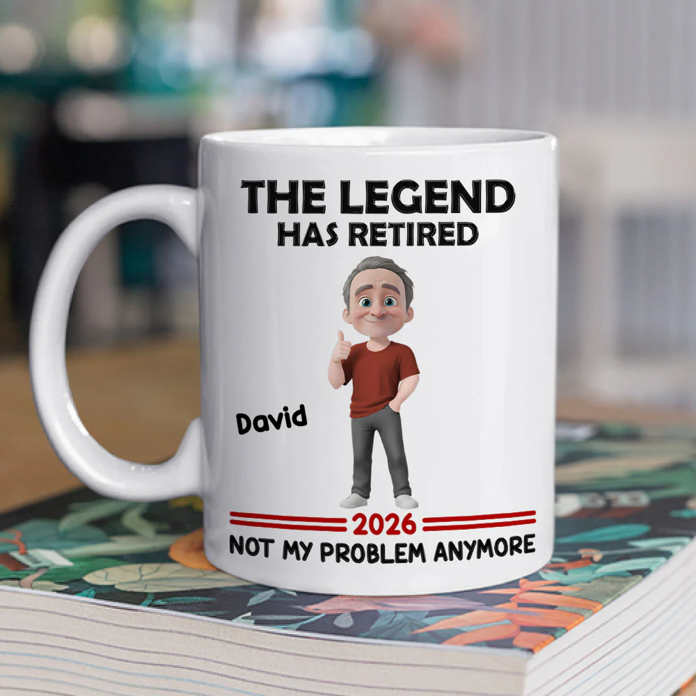 The Legend Has Retired - Personalized Custom Coffee Mug - Image 2