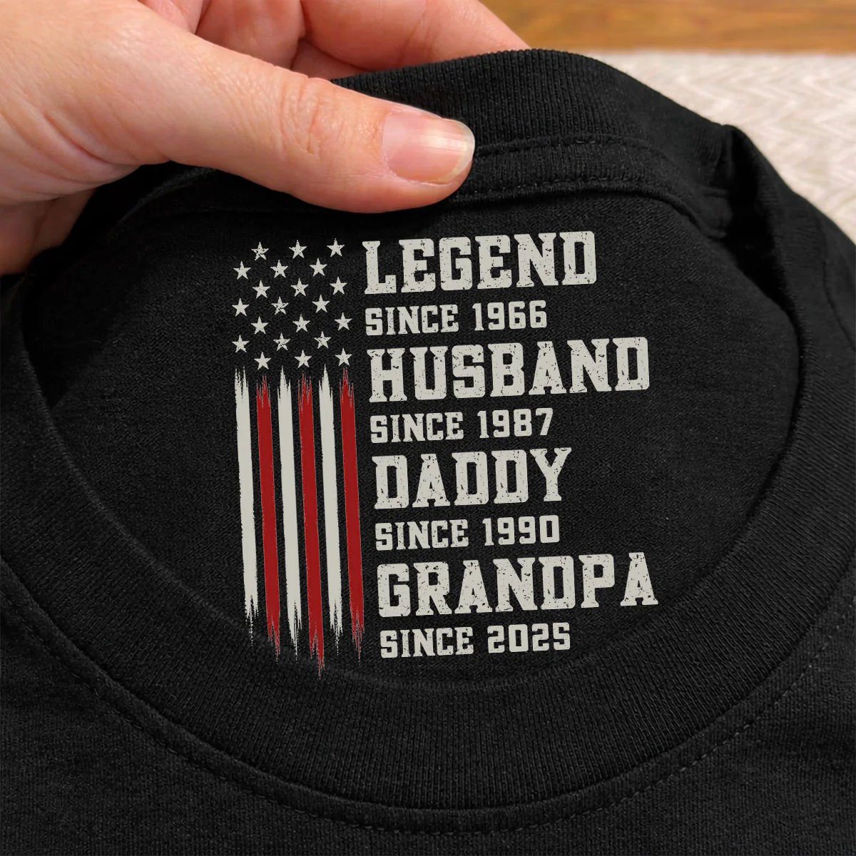 The Legend In Fact - Personalized Custom Inside Neck Print T-Shirt - Image 2