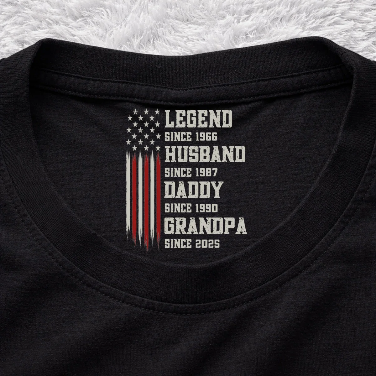 The Legend In Fact - Personalized Custom Inside Neck Print T-Shirt - Image 7
