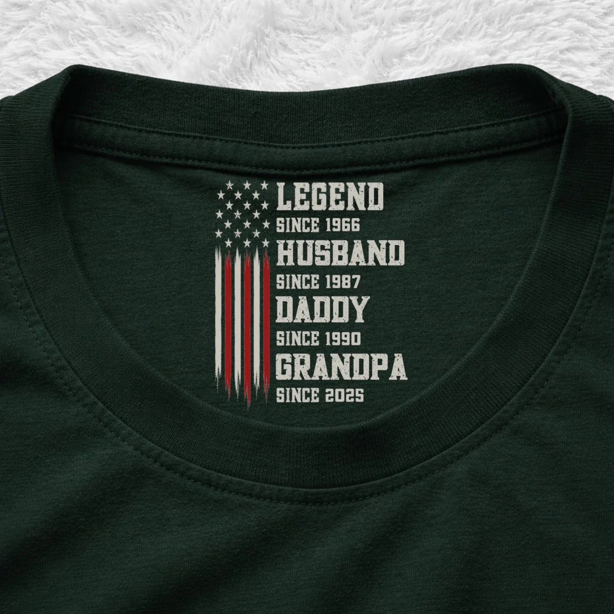 The Legend In Fact - Personalized Custom Inside Neck Print T-Shirt - Image 9