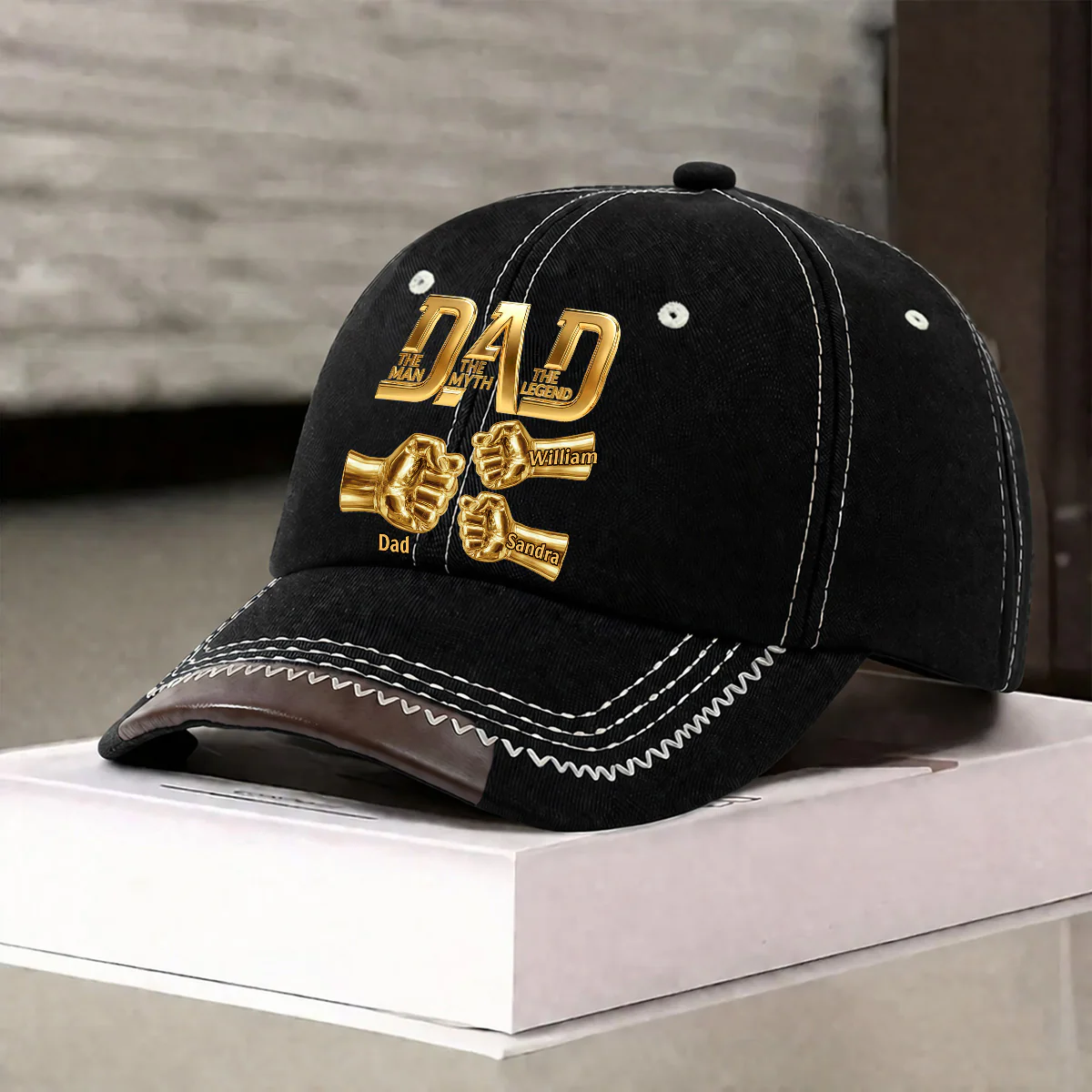 The Legend - Personalized Custom Vintage Soft Baseball Cap - Image 3