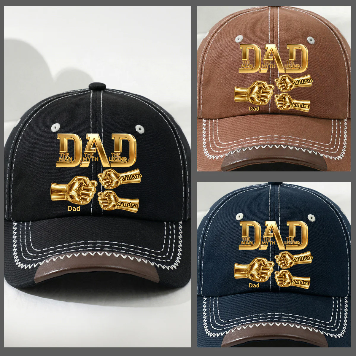 The Legend - Personalized Custom Vintage Soft Baseball Cap - Image 4