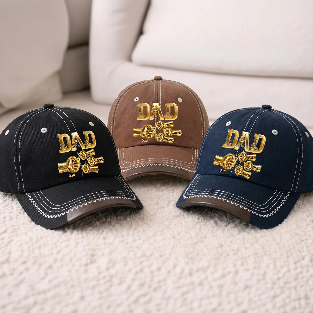 The Legend - Personalized Custom Vintage Soft Baseball Cap - Image 5