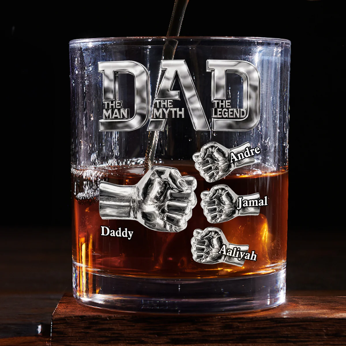 The Legend - Personalized Custom Whiskey Glass