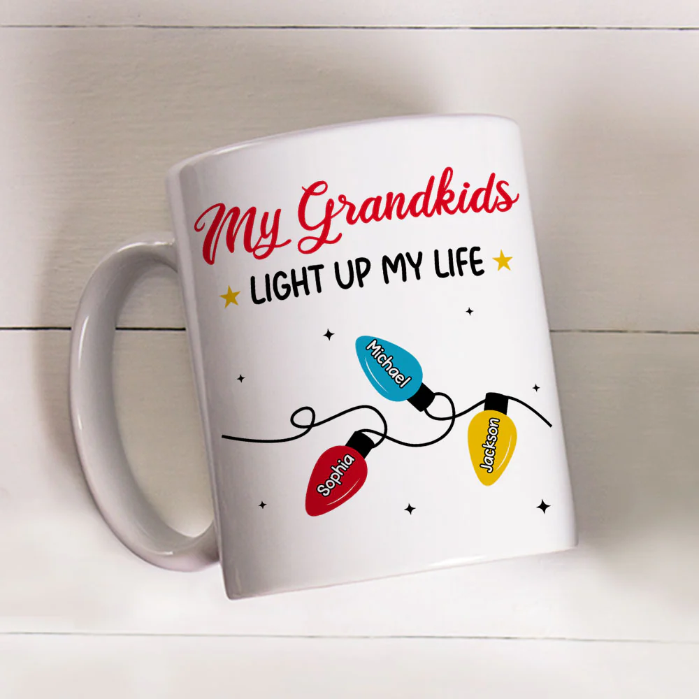 The Light Of Grandma Life - Personalized Custom Coffee Mug - Image 3