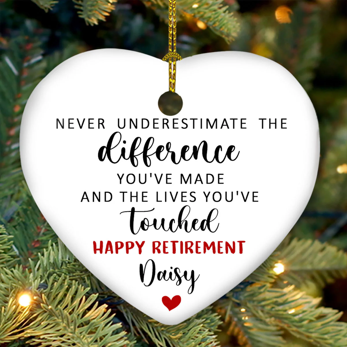 The Lives You Have Touched - Personalized Custom Ceramic Ornament - Image 2